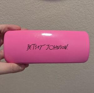 Betsey Johnson Hot Pink Glasses Case